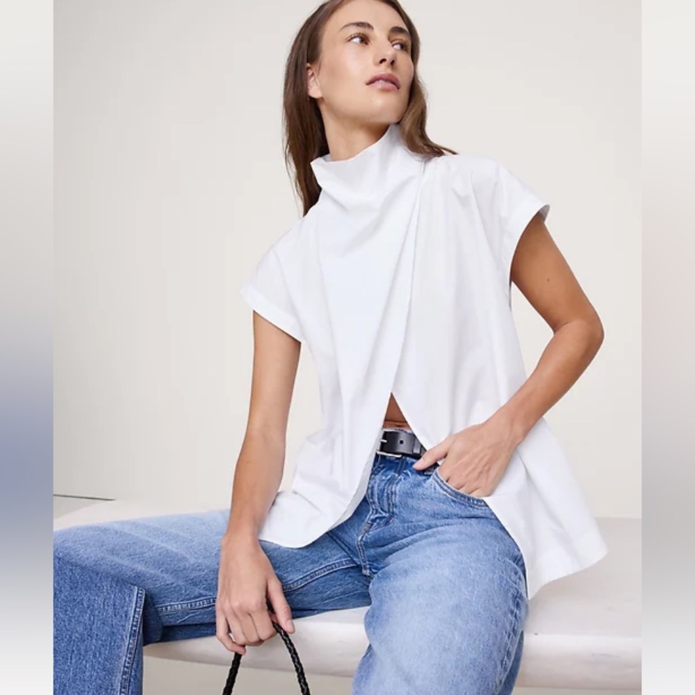 Banana Republic Cotton Cowl Neck Top